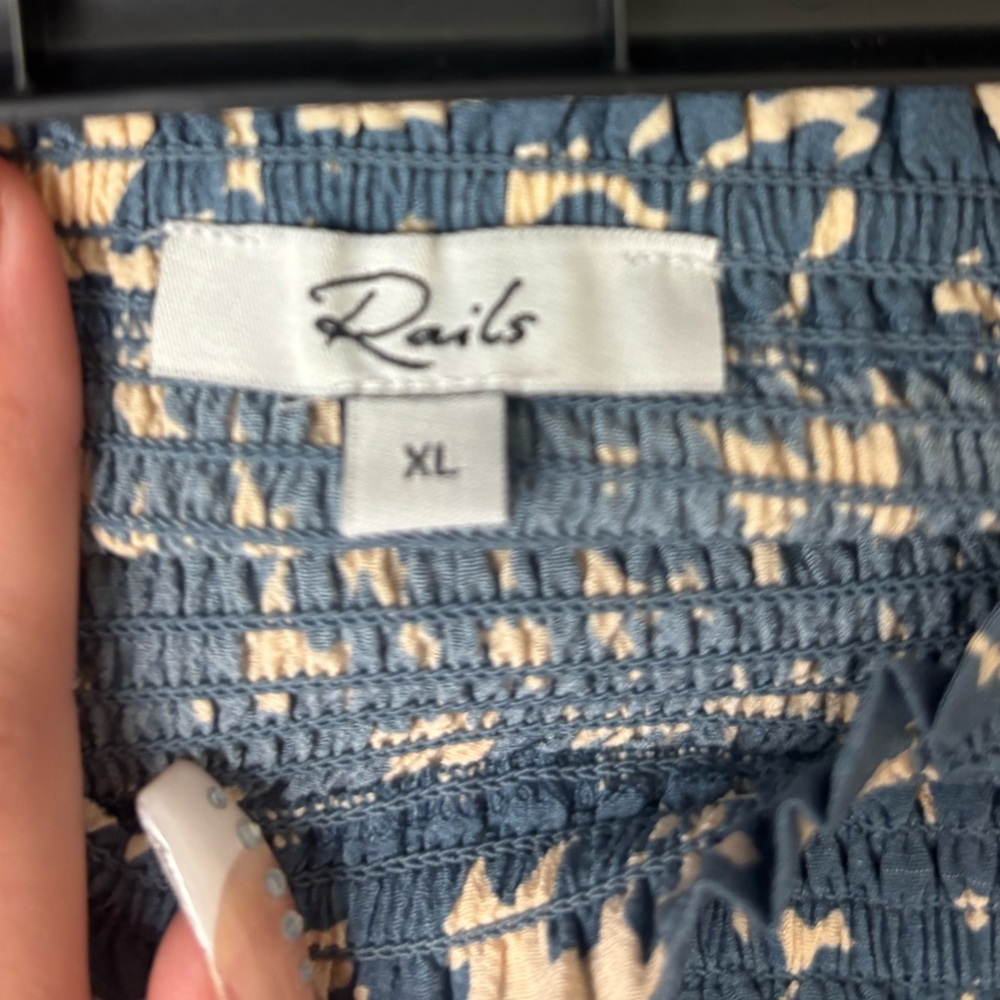 Rails Turquoise & White Abstract Print Skirt XL - Picture 3 of 3